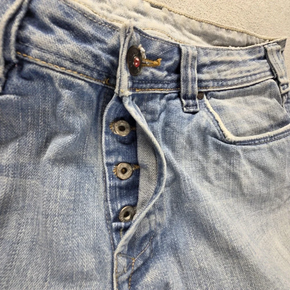 Diesel Jeans Mens 34x32 Blue Yarik Regular Straight Button Fly Made Italy 008DW